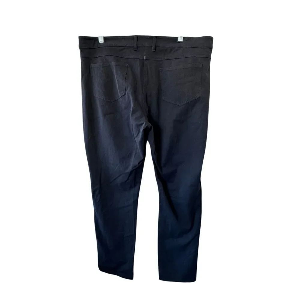 Hobbs Pants Dark Blue FlatâFront Relaxed SZ 12